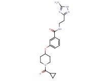 N-[2-(5-amino-1H-1,2,4-triazol-3-yl)ethyl]-3-{[1-(cyclopropylcarbonyl)piperidin-4-yl]oxy}benzamide