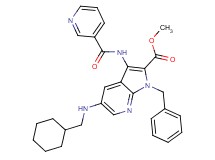 methyl 1-benzyl-5-[(cyclohexylmethyl)amino]-3-[(3-pyridinylcarbonyl)amino]-1H-pyrrolo[2,3-b]pyridine-2-carboxylate