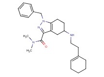 1-benzyl-5-{[2-(1-cyclohexen-1-yl)ethyl]amino}-N,N-dimethyl-4,5,6,7-tetrahydro-1H-indazole-3-carboxamide