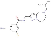 3-cyano-5-fluoro-N-[(5-isobutyl-5,6,7,8-tetrahydro-4H-pyrazolo[1,5-a][1,4]diazepin-2-yl)methyl]benzamide