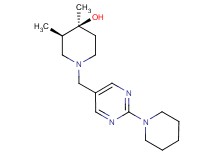 (3R*,4S*)-3,4-dimethyl-1-{[2-(1-piperidinyl)-5-pyrimidinyl]methyl}-4-piperidinol