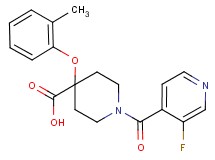 1-(3-fluoroisonicotinoyl)-4-(2-methylphenoxy)piperidine-4-carboxylic acid