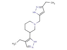 3-(4-ethyl-1H-pyrazol-5-yl)-1-[(3-ethyl-1H-pyrazol-5-yl)methyl]piperidine