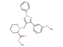 methyl 1-{[3-(3-methoxyphenyl)-1-phenyl-1H-pyrazol-4-yl]methyl}-2-piperidinecarboxylate
