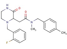 2-[1-(2-fluorobenzyl)-3-oxo-2-piperazinyl]-N-methyl-N-(4-methylbenzyl)acetamide