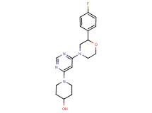 1-{6-[2-(4-fluorophenyl)morpholin-4-yl]pyrimidin-4-yl}piperidin-4-ol