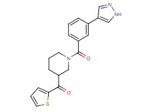 {1-[3-(1H-pyrazol-4-yl)benzoyl]piperidin-3-yl}(2-thienyl)methanone