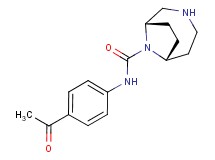 (1S*,6R*)-N-(4-acetylphenyl)-3,9-diazabicyclo[4.2.1]nonane-9-carboxamide