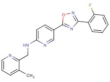 5-[3-(2-fluorophenyl)-1,2,4-oxadiazol-5-yl]-N-[(3-methyl-2-pyridinyl)methyl]-2-pyridinamine