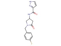 N-[1-(4-fluorobenzyl)-5-oxopyrrolidin-3-yl]-1H-pyrazole-3-carboxamide