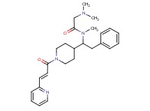 N~1~,N~2~,N~2~-trimethyl-N~1~-(2-phenyl-1-{1-[(2E)-3-(2-pyridinyl)-2-propenoyl]-4-piperidinyl}ethyl)glycinamide