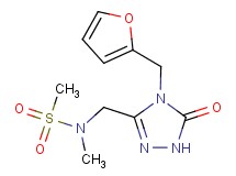 N-{[4-(2-furylmethyl)-5-oxo-4,5-dihydro-1H-1,2,4-triazol-3-yl]methyl}-N-methylmethanesulfonamide