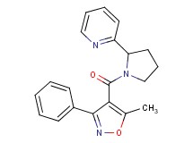 2-{1-[(5-methyl-3-phenyl-4-isoxazolyl)carbonyl]-2-pyrrolidinyl}pyridine