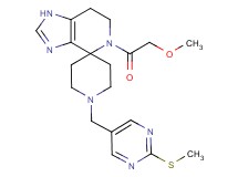 5-(methoxyacetyl)-1'-{[2-(methylthio)pyrimidin-5-yl]methyl}-1,5,6,7-tetrahydrospiro[imidazo[4,5-c]pyridine-4,4'-piperidine]