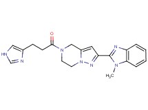 5-[3-(1H-imidazol-4-yl)propanoyl]-2-(1-methyl-1H-benzimidazol-2-yl)-4,5,6,7-tetrahydropyrazolo[1,5-a]pyrazine