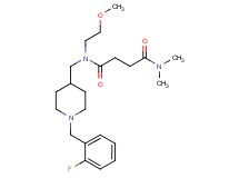N-{[1-(2-fluorobenzyl)-4-piperidinyl]methyl}-N-(2-methoxyethyl)-N',N'-dimethylsuccinamide