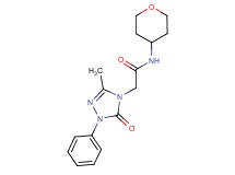 2-(3-methyl-5-oxo-1-phenyl-1,5-dihydro-4H-1,2,4-triazol-4-yl)-N-(tetrahydro-2H-pyran-4-yl)acetamide