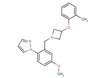 1-(4-methoxy-2-{[3-(2-methylphenoxy)-1-azetidinyl]methyl}phenyl)-1H-pyrazole