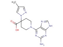 1-(2-amino-9H-purin-6-yl)-4-(4-methyl-1H-pyrazol-1-yl)piperidine-4-carboxylic acid