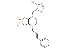 (4aR*,7aS*)-1-[(4-methyl-1H-imidazol-5-yl)methyl]-4-[(2E)-3-phenyl-2-propen-1-yl]octahydrothieno[3,4-b]pyrazine 6,6-dioxide