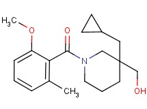 [3-(cyclopropylmethyl)-1-(2-methoxy-6-methylbenzoyl)-3-piperidinyl]methanol