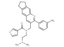 N-[2-(dimethylamino)ethyl]-N-{[2-(3-methylphenyl)-7,8-dihydro-6H-cyclopenta[g]quinolin-3-yl]methyl}-3-furamide