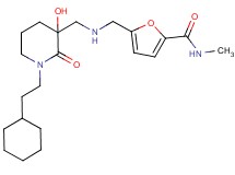 5-[({[1-(2-cyclohexylethyl)-3-hydroxy-2-oxopiperidin-3-yl]methyl}amino)methyl]-N-methyl-2-furamide