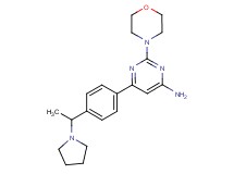 2-morpholin-4-yl-6-[4-(1-pyrrolidin-1-ylethyl)phenyl]pyrimidin-4-amine