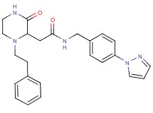 2-[3-oxo-1-(2-phenylethyl)-2-piperazinyl]-N-[4-(1H-pyrazol-1-yl)benzyl]acetamide