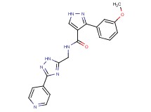 3-(3-methoxyphenyl)-N-{[3-(4-pyridinyl)-1H-1,2,4-triazol-5-yl]methyl}-1H-pyrazole-4-carboxamide