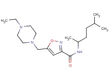 N-(1,4-dimethylpentyl)-5-[(4-ethylpiperazin-1-yl)methyl]isoxazole-3-carboxamide