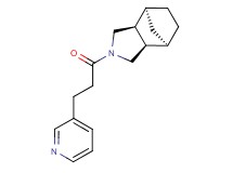(1R*,2R*,6S*,7S*)-4-[3-(3-pyridinyl)propanoyl]-4-azatricyclo[5.2.1.0~2,6~]decane