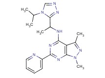 N-[1-(4-isopropyl-4H-1,2,4-triazol-3-yl)ethyl]-1,3-dimethyl-6-(2-pyridinyl)-1H-pyrazolo[3,4-d]pyrimidin-4-amine