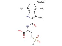 (2S)-4-(methylsulfonyl)-2-{[(3,4,7-trimethyl-1H-indol-2-yl)carbonyl]amino}butanoic acid