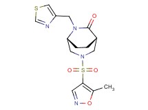 (1S*,5R*)-3-[(5-methylisoxazol-4-yl)sulfonyl]-6-(1,3-thiazol-4-ylmethyl)-3,6-diazabicyclo[3.2.2]nonan-7-one