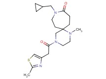 9-(cyclopropylmethyl)-1-methyl-4-[(2-methyl-1,3-thiazol-4-yl)acetyl]-1,4,9-triazaspiro[5.6]dodecan-10-one