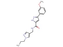 3-(3-methoxyphenyl)-N-[(1-propyl-1H-pyrazol-4-yl)methyl]-1H-pyrazole-5-carboxamide