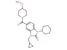 1-cyclohexyl-3-(cyclopropylmethyl)-5-[(4-methoxypiperidin-1-yl)carbonyl]-1,3-dihydro-2H-benzimidazol-2-one