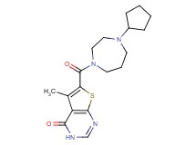 6-[(4-cyclopentyl-1,4-diazepan-1-yl)carbonyl]-5-methylthieno[2,3-d]pyrimidin-4(3H)-one