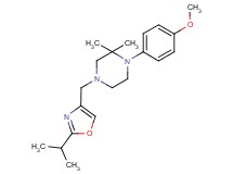 4-[(2-isopropyl-1,3-oxazol-4-yl)methyl]-1-(4-methoxyphenyl)-2,2-dimethylpiperazine