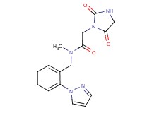 2-(2,5-dioxo-1-imidazolidinyl)-N-methyl-N-[2-(1H-pyrazol-1-yl)benzyl]acetamide