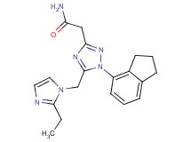 2-{1-(2,3-dihydro-1H-inden-4-yl)-5-[(2-ethyl-1H-imidazol-1-yl)methyl]-1H-1,2,4-triazol-3-yl}acetamide