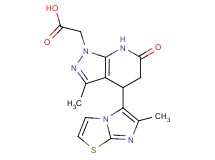 [3-methyl-4-(6-methylimidazo[2,1-b][1,3]thiazol-5-yl)-6-oxo-4,5,6,7-tetrahydro-1H-pyrazolo[3,4-b]pyridin-1-yl]acetic acid
