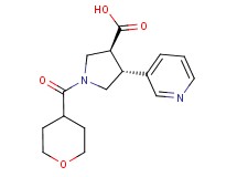 (3S*,4R*)-4-pyridin-3-yl-1-(tetrahydro-2H-pyran-4-ylcarbonyl)pyrrolidine-3-carboxylic acid