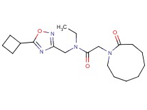 N-[(5-cyclobutyl-1,2,4-oxadiazol-3-yl)methyl]-N-ethyl-2-(2-oxoazonan-1-yl)acetamide