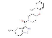 5-methyl-3-{[4-(2-methylphenoxy)-1-piperidinyl]carbonyl}-4,5,6,7-tetrahydro-2H-indazole