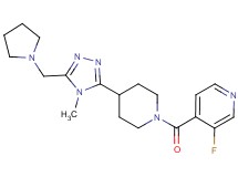 3-fluoro-4-({4-[4-methyl-5-(pyrrolidin-1-ylmethyl)-4H-1,2,4-triazol-3-yl]piperidin-1-yl}carbonyl)pyridine