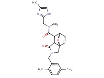 (3aR*,6S*)-2-(2,5-dimethylbenzyl)-N-methyl-N-[(4-methyl-1H-imidazol-2-yl)methyl]-1-oxo-1,2,3,6,7,7a-hexahydro-3a,6-epoxyisoindole-7-carboxamide
