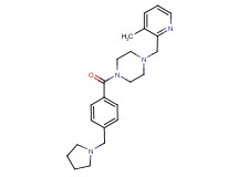 1-[(3-methyl-2-pyridinyl)methyl]-4-[4-(1-pyrrolidinylmethyl)benzoyl]piperazine