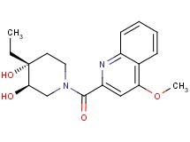 (3R*,4R*)-4-ethyl-1-[(4-methoxyquinolin-2-yl)carbonyl]piperidine-3,4-diol